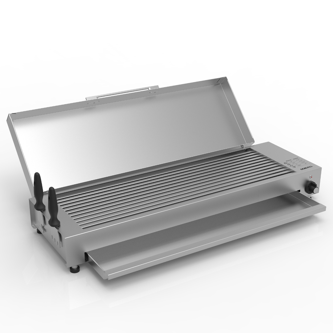 EcoGrill Home L – Elektrische Barbecue RVS | 2400W | Tafelmodel
