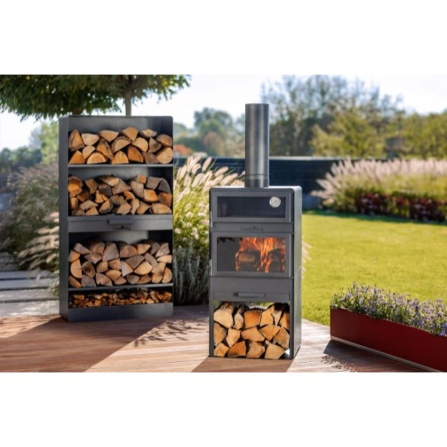 Tuinhaard met Pizza Oven | CookKing Buitenhaard op Hout - Chique Buiten Leven - CookKing - Tuinhaard met oven