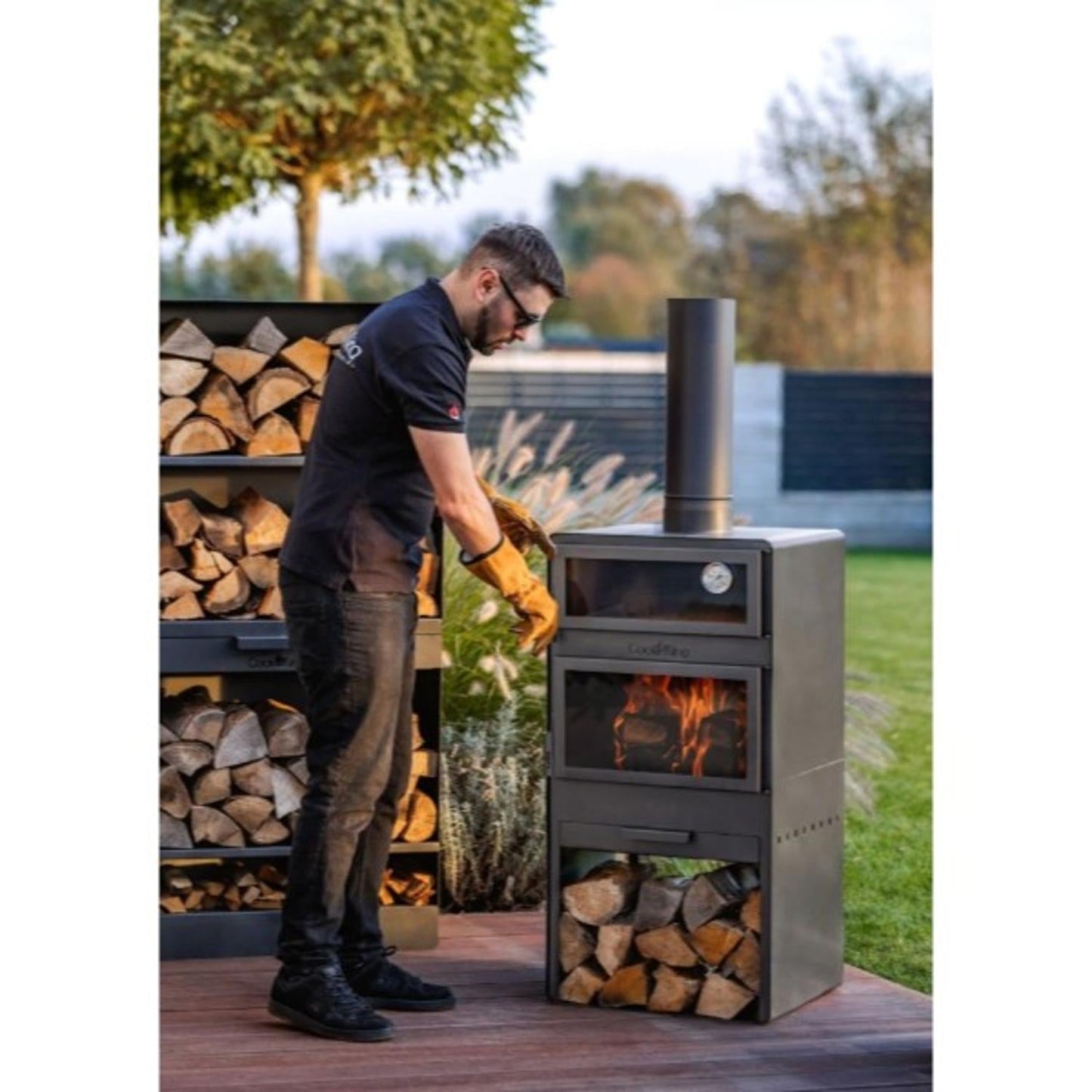 Tuinhaard met Pizza Oven | CookKing Buitenhaard op Hout - Chique Buiten Leven - CookKing - Tuinhaard met oven