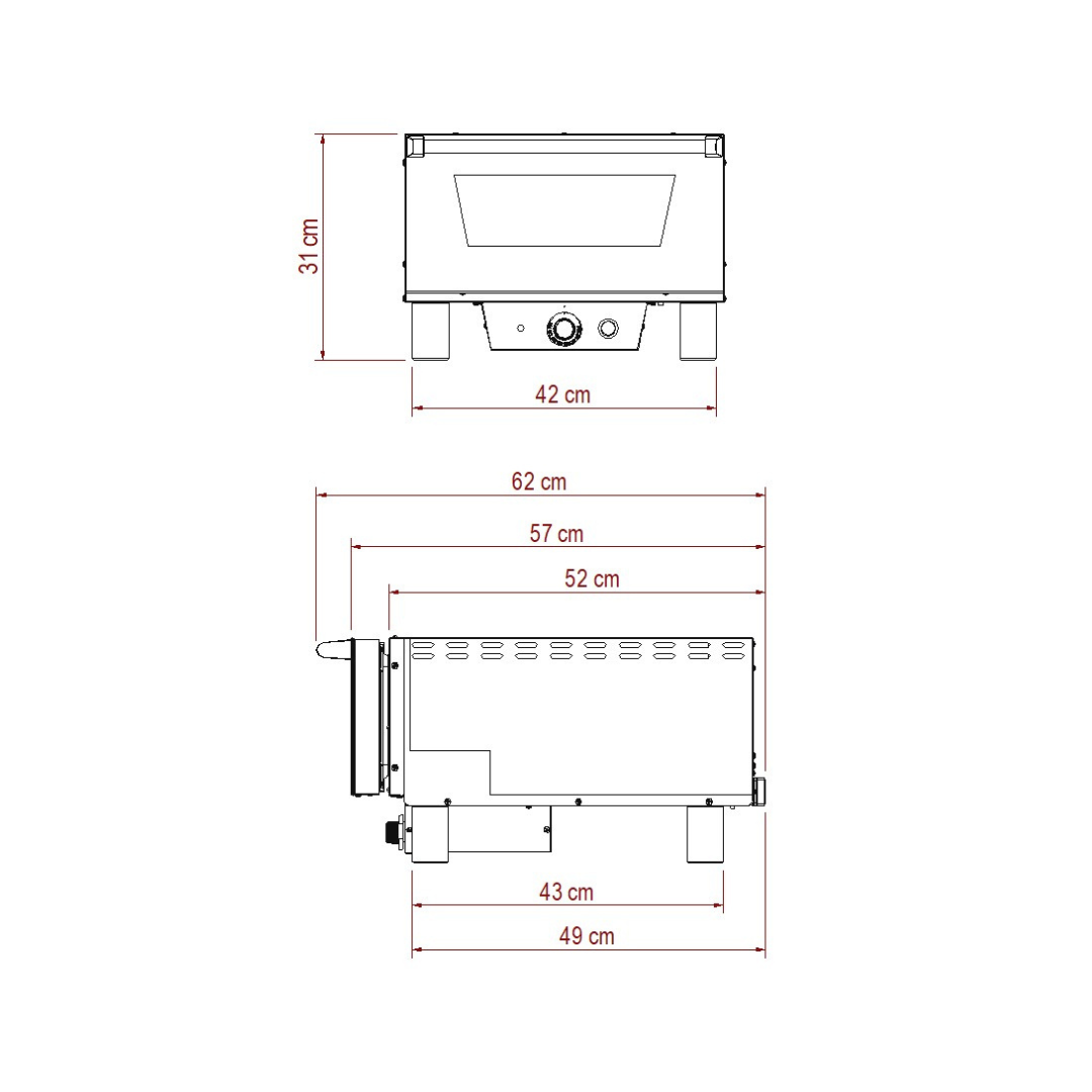 Effeuno N3 elektrische pizzaoven voor pizza tot 34 cm - detailfoto 4