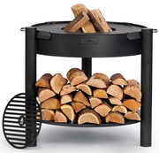 Hoge vuurschaal MONTANA 80 cm met grillplaat 78 cm en grillrooster 37 cm | CookKing