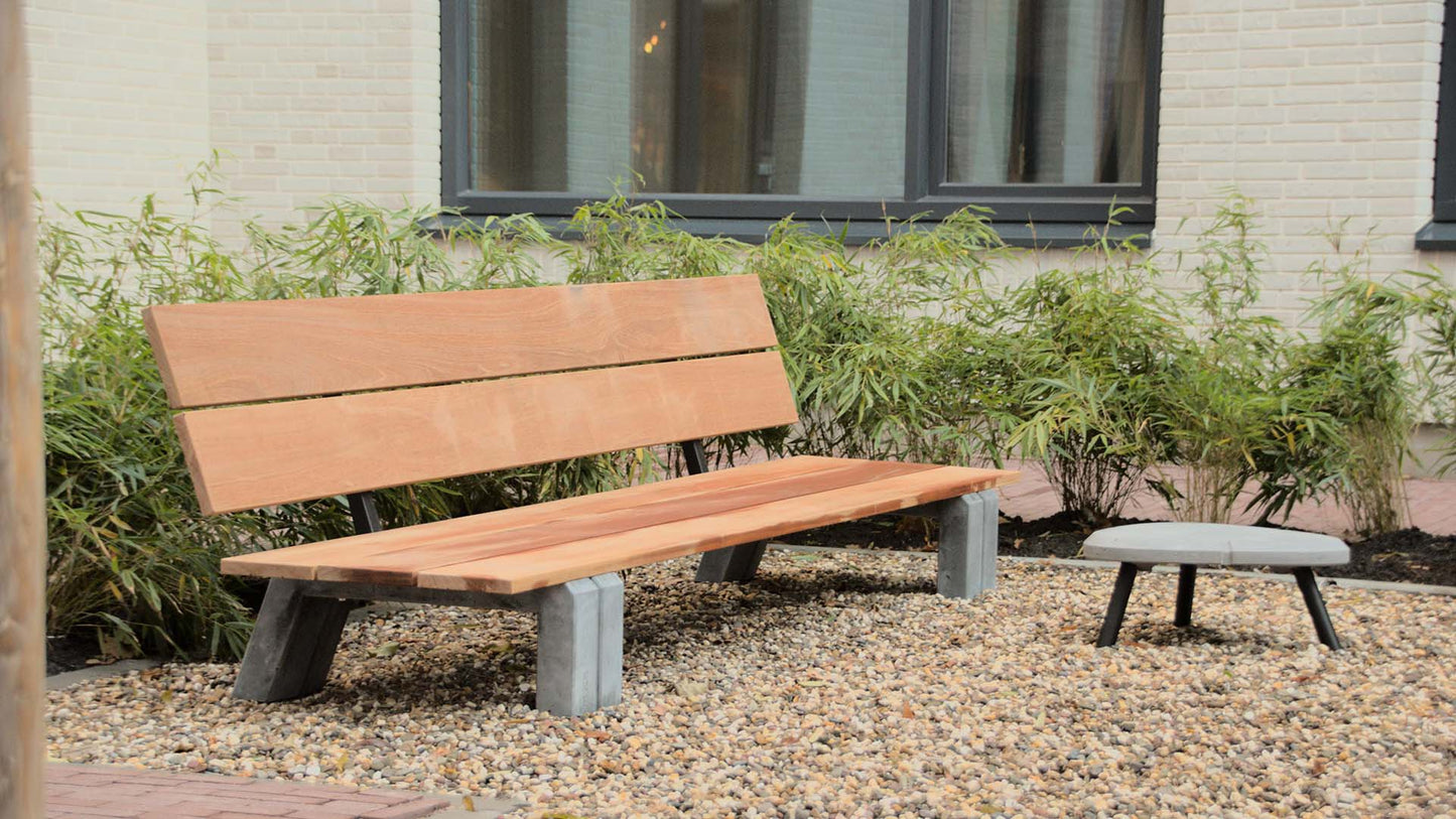 Rock Products C3 Lounger loungebank met FSC hardhout en antraciet beton – productfoto 4