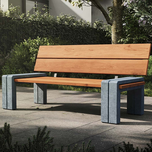 Rock Products C3 Bench tuinbank met FSC hardhout en antraciet beton