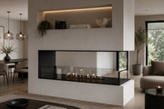 Wild Flame Saint U-vorm driezijdige bio-ethanol inbouwhaard 140 cm – sfeerfoto