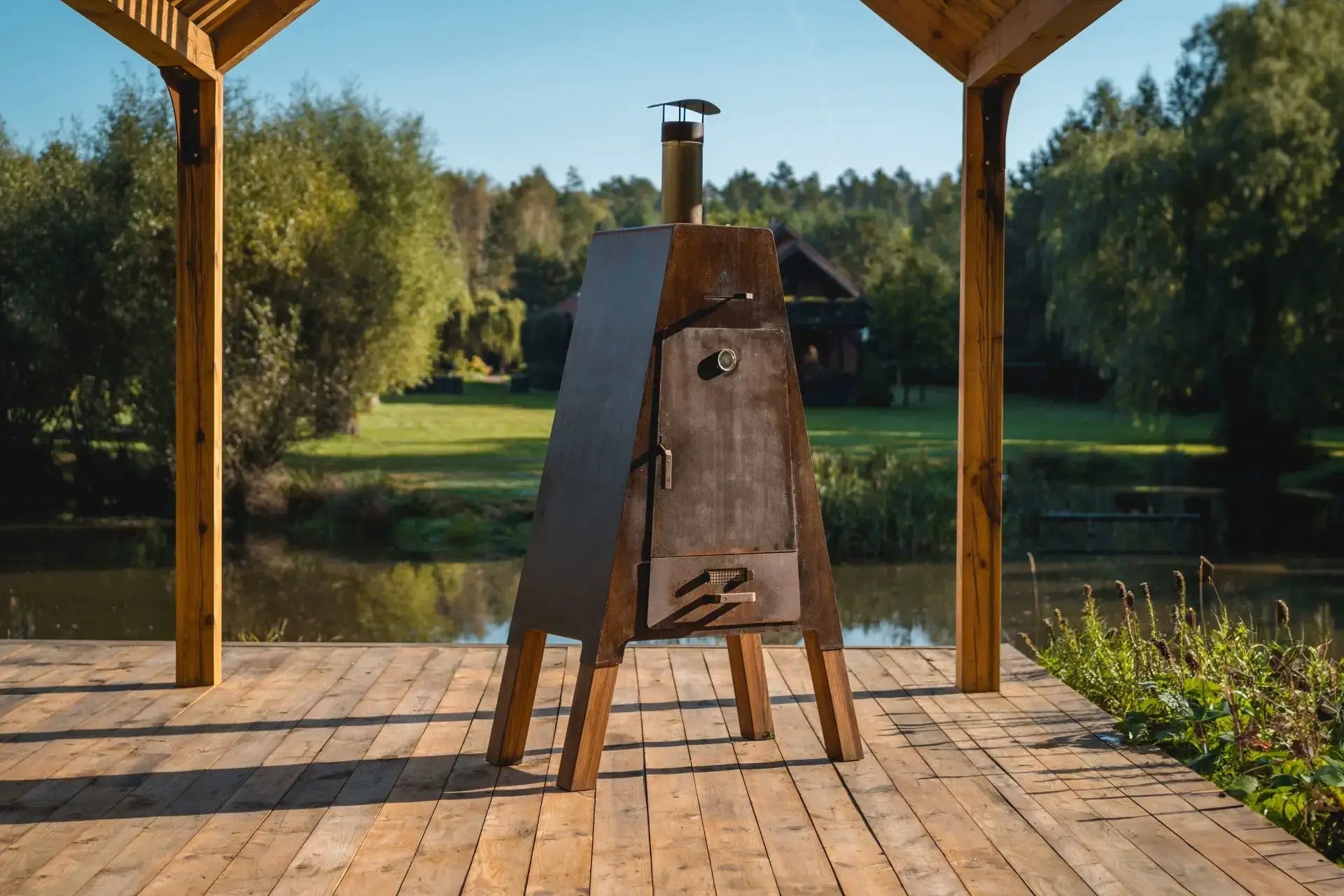 MASURIA Smoker – Luxe Rookoven voor Buiten met Thermometer en Luchtregeling - Chique Buiten Leven - Masuria - Rookoven voor buiten