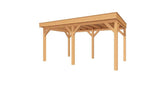 Douglas houten overkapping plat dak Sublime YARD Outdoor 500x300 – Met Zweeds rabatwanden