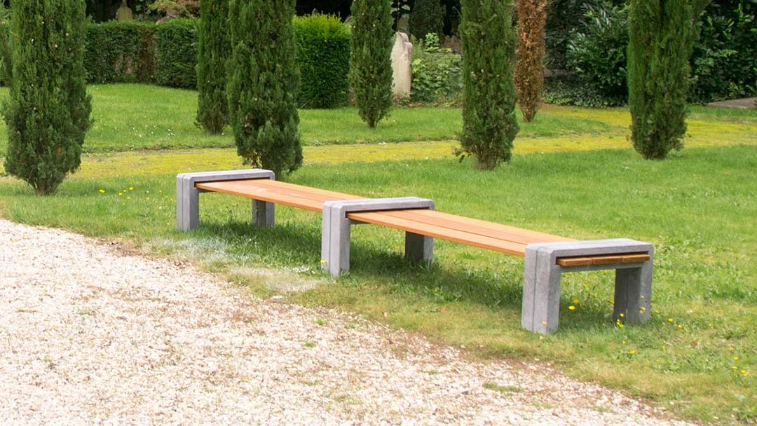 Rock Products C3 Bench tuinbank met FSC hardhout en antraciet beton – productfoto 2