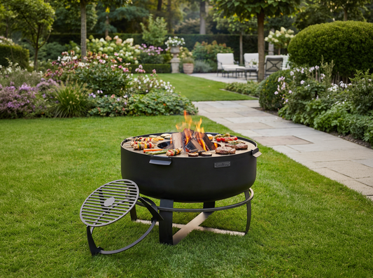 Vuurschaal VIKING XXL 80 cm met grillplaat 78 cm en verhoogd grillrooster | CookKing