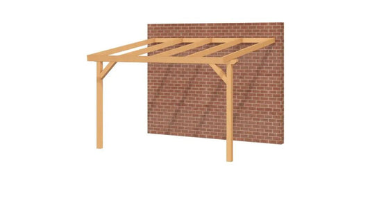 Aanbouwveranda van Douglashout | YARD Outdoor | Oblique Schuin Dak YARD Outdoor