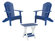 Adirondack Stoelen Set van Kunststof met Inklapbare Tafel | Berlin Gardens
