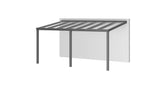 Aluminium Veranda met Glasdak en 3 staanders - 560 x 350 cm