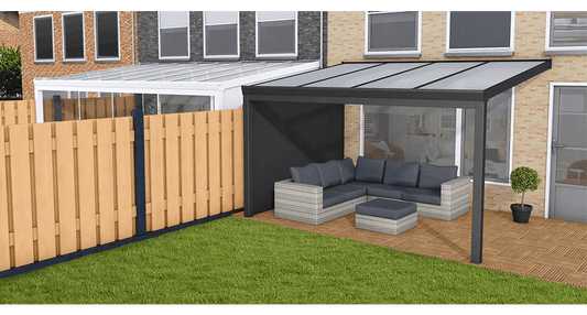Aluminium Veranda - Polycarbonaat Dak | YARD Outdoor 400x300 - Chique Buiten Leven - YARD Outdoor - Aluminium veranda