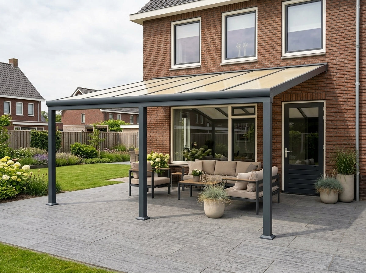 Aluminium Veranda - Polycarbonaat Dak | YARD Outdoor 500x400