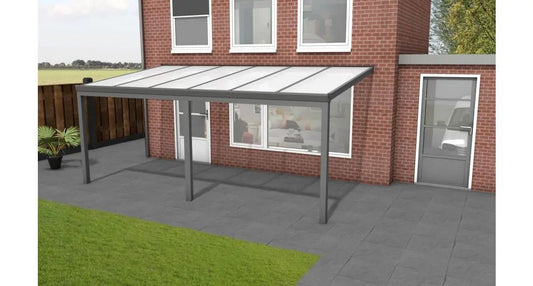 Aluminium Veranda - Polycarbonaat Dak | YARD Outdoor 600x250 - Chique Buiten Leven - YARD Outdoor - Aluminium veranda