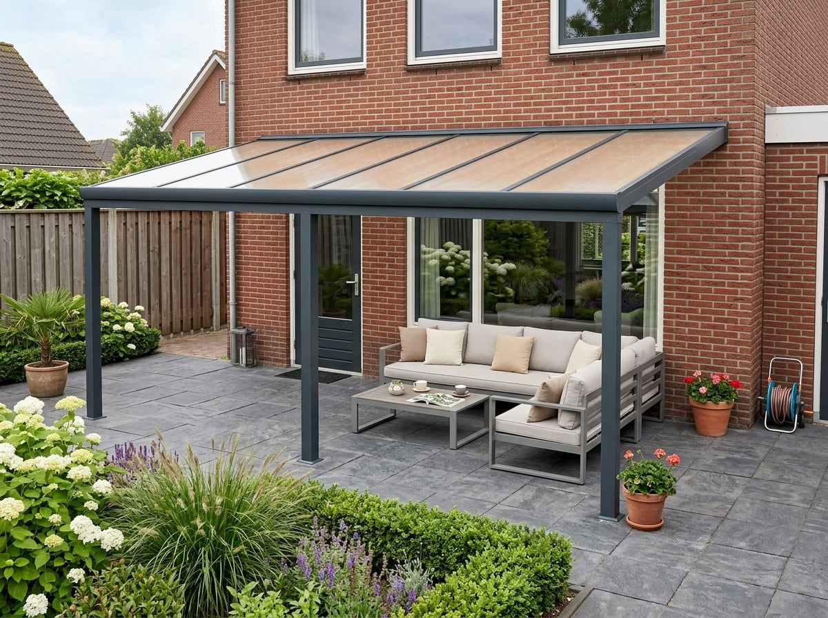 Aluminium Veranda - Polycarbonaat Dak | YARD Outdoor 600x300