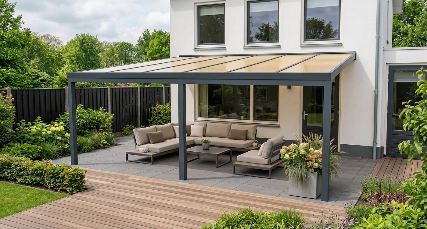Aluminium Veranda - Polycarbonaat Dak | YARD Outdoor 600x400