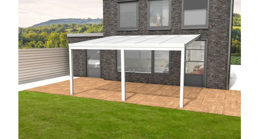 Aluminium Veranda Wit - Polycarbonaat Dak | YARD Outdoor 500x350
