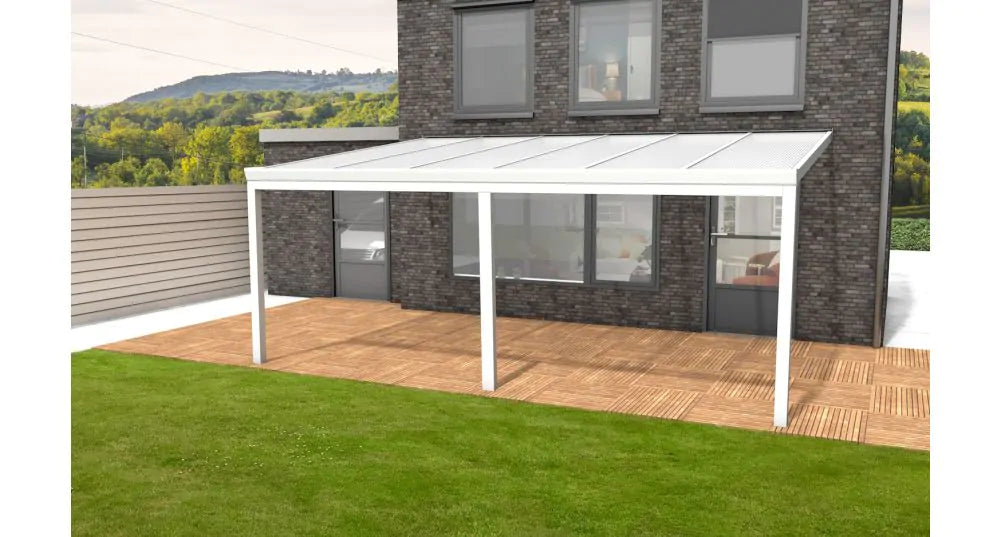Aluminium Veranda Wit - Polycarbonaat Dak | YARD Outdoor 600x350