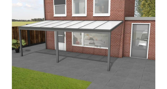 Aluminium Veranda - Polycarbonaat Dak | YARD Outdoor 700x250