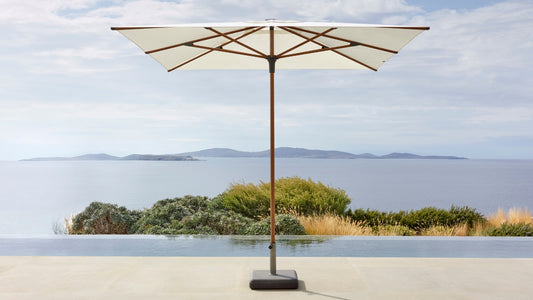 Parasol | Jardinico | Amalfi | Teak Mast en Vierkante Luifel