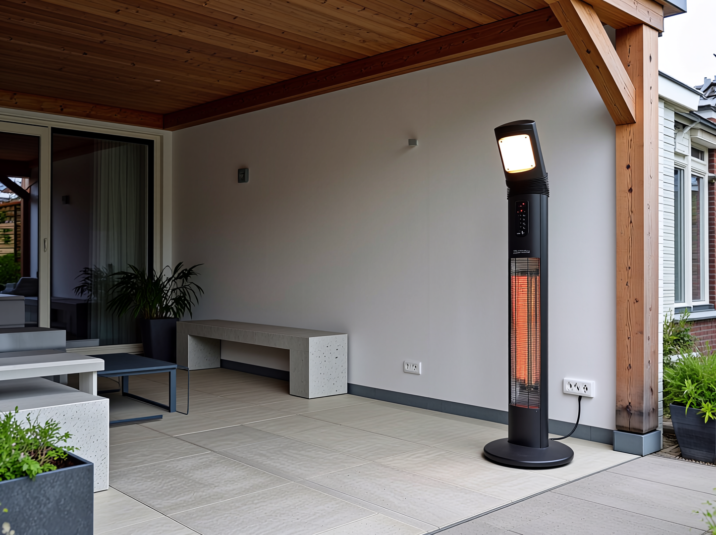 Apollo Infrarood Terrasverwarmer | 3000W Buitenverwarming – infralia | sfeerfoto