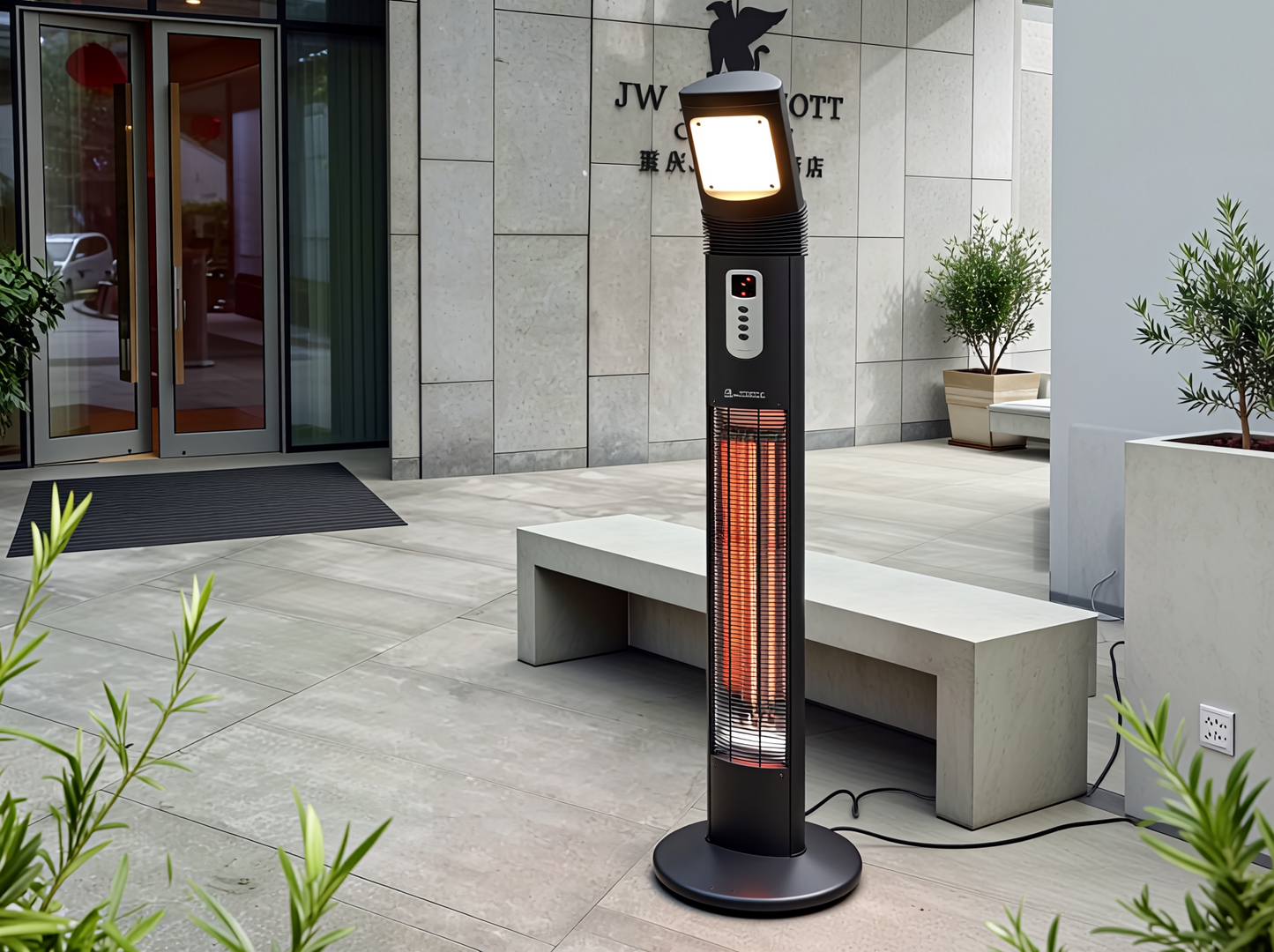Apollo Infrarood Terrasverwarmer | 3000W Buitenverwarming – infralia | sfeerfoto