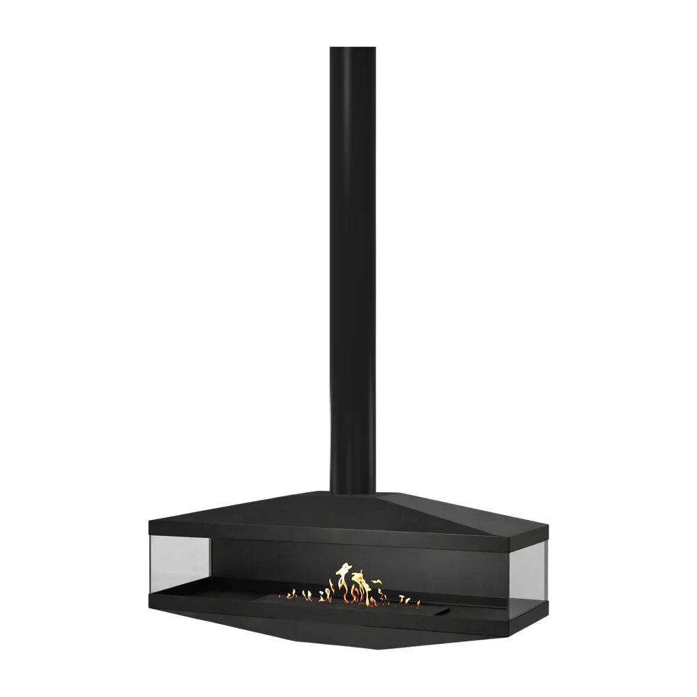 Aura Close Tube zwarte bio-ethanol doorkijk plafondhaard 120 cm
