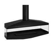 Aura Tube Black See-through Ceiling Fireplace 120 cm