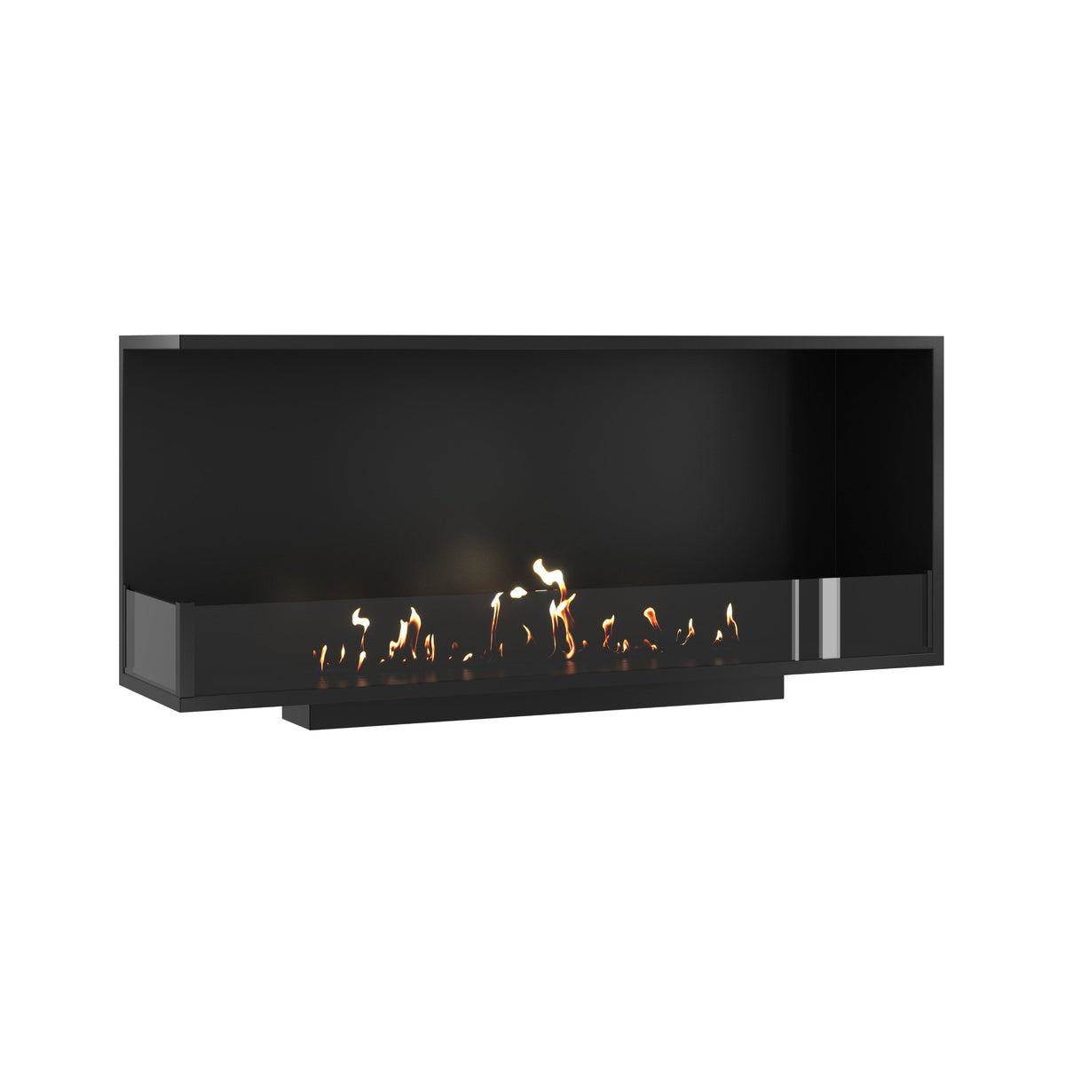Wild Flame Base bio-ethanol inbouw hoekhaard links 120 cm – productfoto