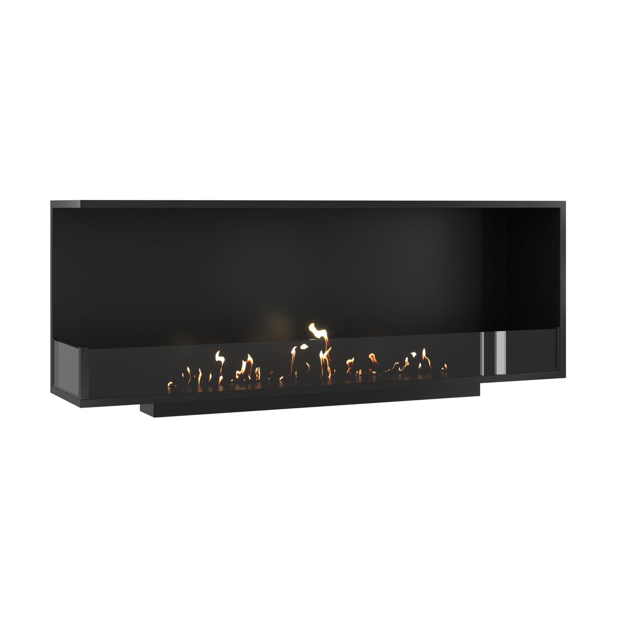 Wild Flame Base bio-ethanol inbouw hoekhaard links 140 cm – productfoto