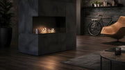 Wild Flame Base bio-ethanol inbouw hoekhaard links 80 cm – sfeerfoto