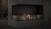 Wild Flame Base bio-ethanol inbouw hoekhaard links 90 cm – sfeerfoto