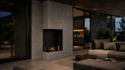 Wild Flame Base verticale bio-ethanol inbouw hoekhaard links 60 x 100 cm – sfeerfoto
