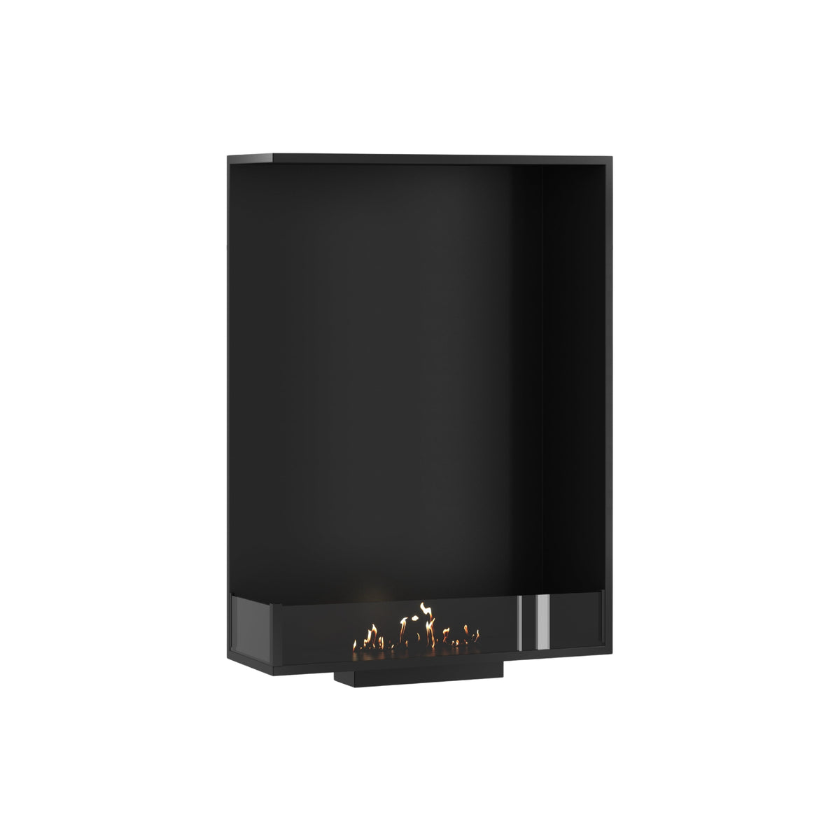 Wild Flame Base verticale bio-ethanol inbouw hoekhaard links 70 x 100 cm – productfoto