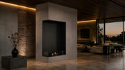 Wild Flame Base verticale bio-ethanol inbouw hoekhaard links 70 x 120 cm – detailfoto