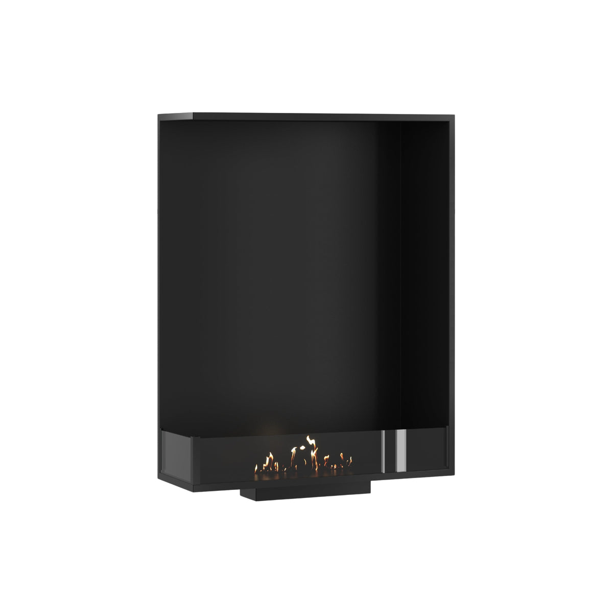 Wild Flame Base verticale bio-ethanol inbouw hoekhaard links 80 x 100 cm – productfoto