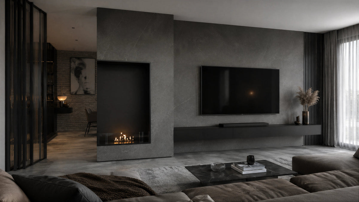 Wild Flame Base verticale bio-ethanol inbouw hoekhaard links 80 x 160 cm – detailfoto
