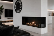 Wild Flame Base bio-ethanol inbouw hoekhaard rechts 130 cm – sfeerfoto