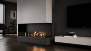 Wild Flame Base bio-ethanol inbouw hoekhaard rechts 140 cm – sfeerfoto