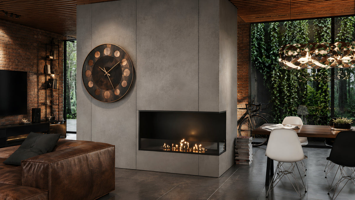 Wild Flame Base bio-ethanol inbouw hoekhaard rechts 80 cm – sfeerfoto