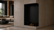 Wild Flame Base verticale bio-ethanol inbouw hoekhaard rechts 70 x 100 cm – sfeerfoto