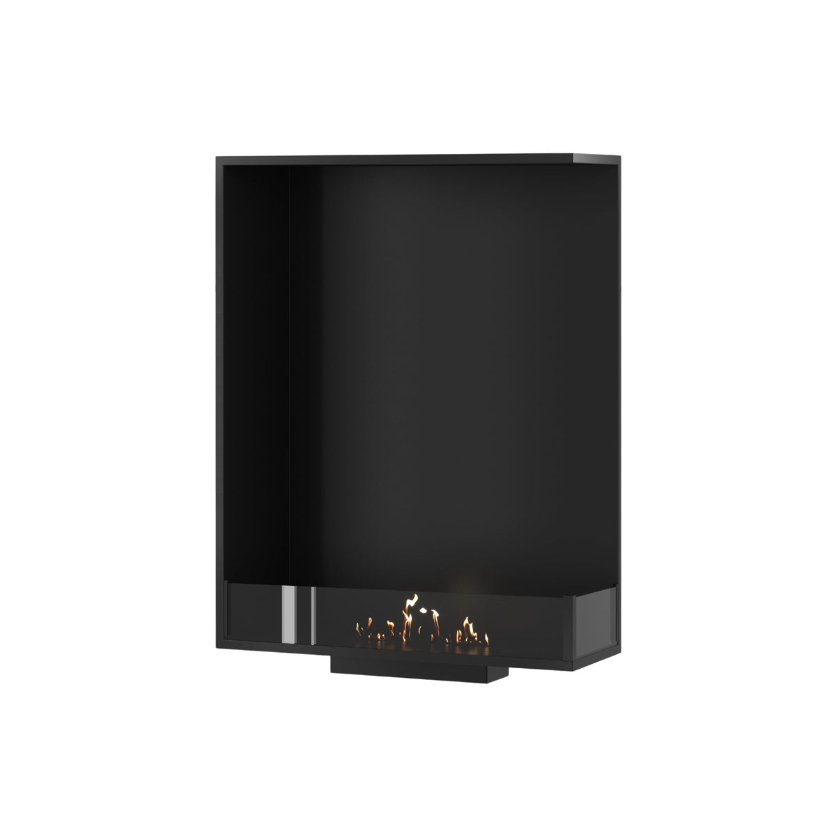 Wild Flame Base verticale bio-ethanol inbouw hoekhaard rechts 80 x 100 cm – productfoto