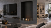Wild Flame Base verticale bio-ethanol inbouw hoekhaard rechts 80 x 160 cm – sfeerfoto