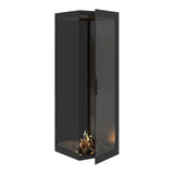 Base Bio-ethanol Verticale Hoek Inbouwhaard Links – Volledig Glas – 60 x 180 cm | Wild Flame