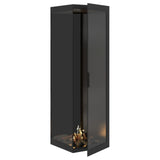Base Verticale Bio-ethanol Inbouwhoekhaard Links – Volledig Glas – 60 x 200 cm | Wild Flame