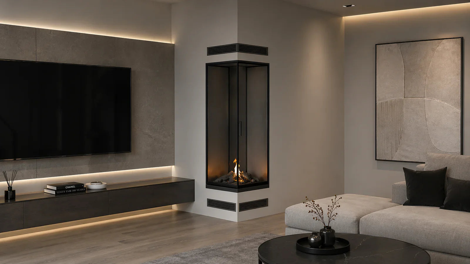 Base Vertical Corner Right Full Glass 80 x 140 cm