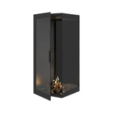 Base Bio-ethanol Verticale Inbouw Hoekhaard Rechts – Volledig Glas – 70 x 140 cm | Wild Flame