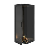 Base Bio-ethanol Verticale Inbouw Hoekhaard Rechts – Volledig Glas – 70 x 160 cm | Wild Flame