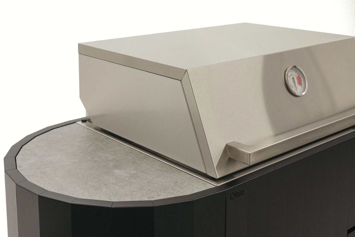 Luxe Gasbarbecue – Q-boo OVO GS Compacte Buitenkeuken – grill close buitenleven | detail