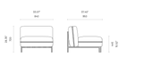 Loungestoel Voor Buiten | Bondi | Eenpersoon | Zonder Armleuningen | Domkapa Domkapa